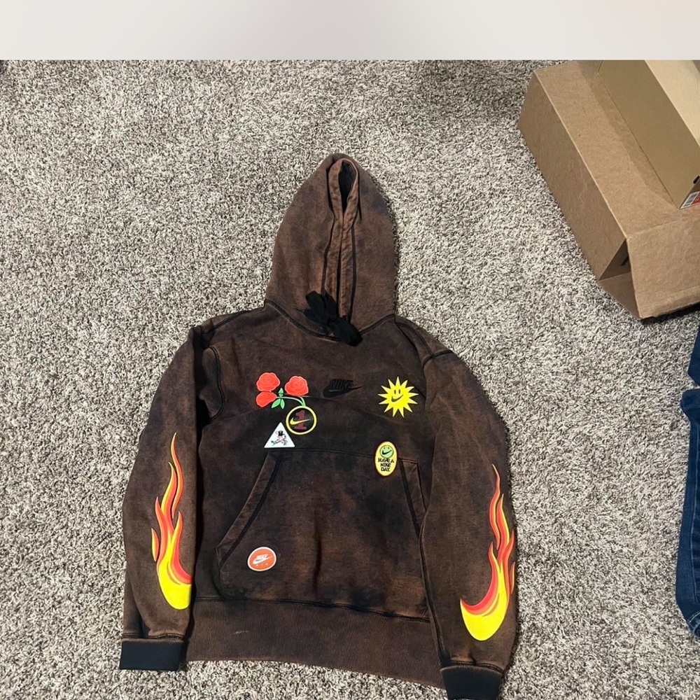 Nike Black acid wash Hoodie